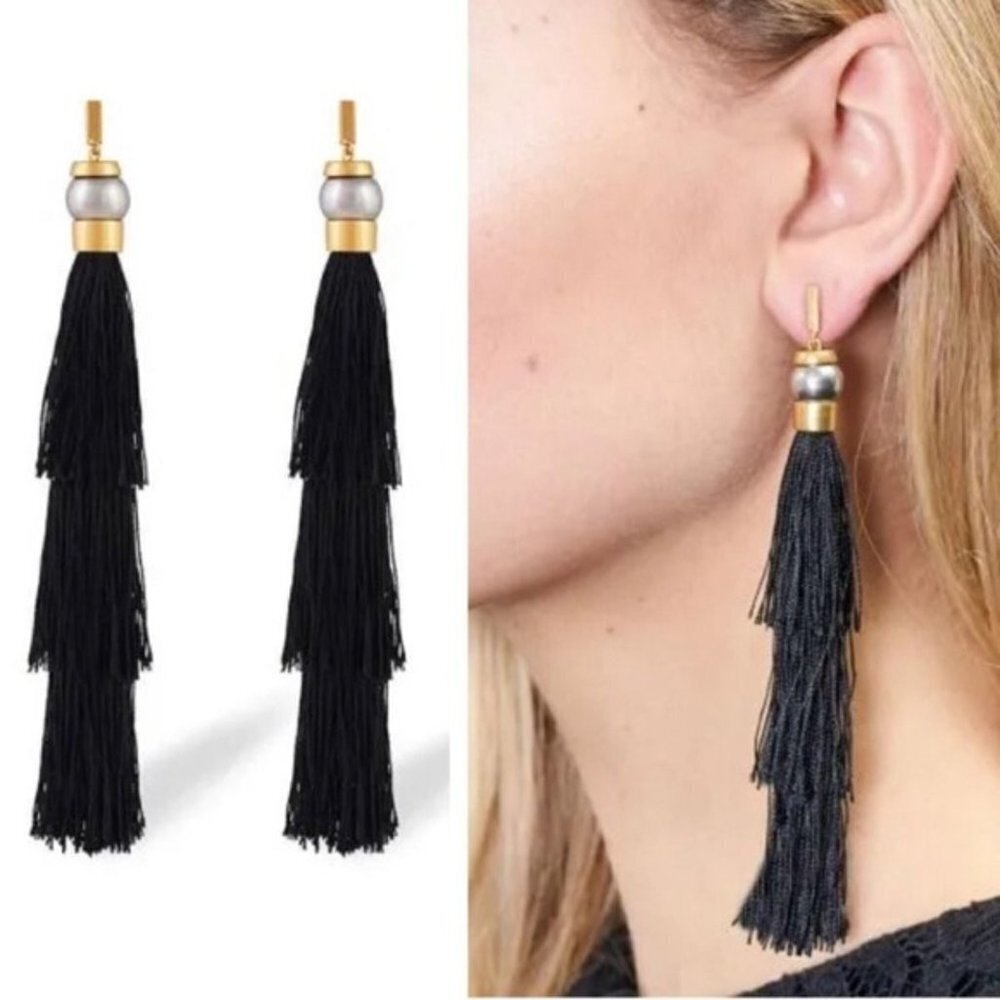 NWT Rachel Zoe Gloria Silk Tassel Earrings Boho